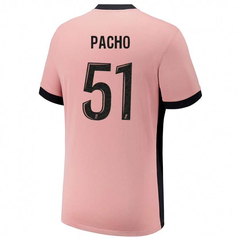 Danxen Män Willian Pacho #51 Rost Rosa Tredjesatsen Matchtröjor 2024/25 Tröjor T-Tröja