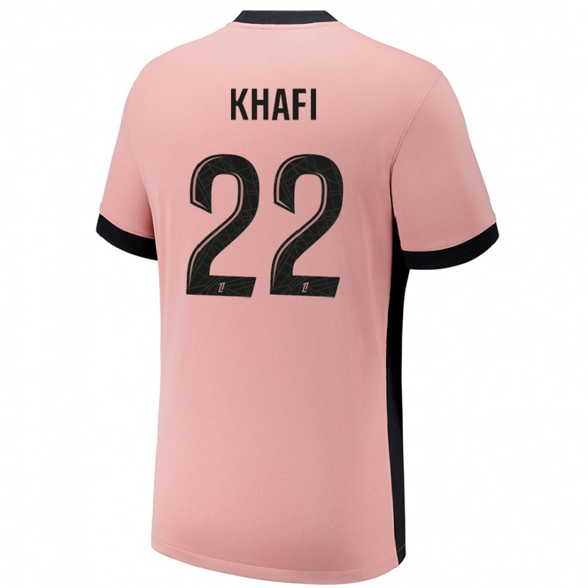 Danxen Män Yanis Khafi #22 Rost Rosa Tredjesatsen Matchtröjor 2024/25 Tröjor T-Tröja