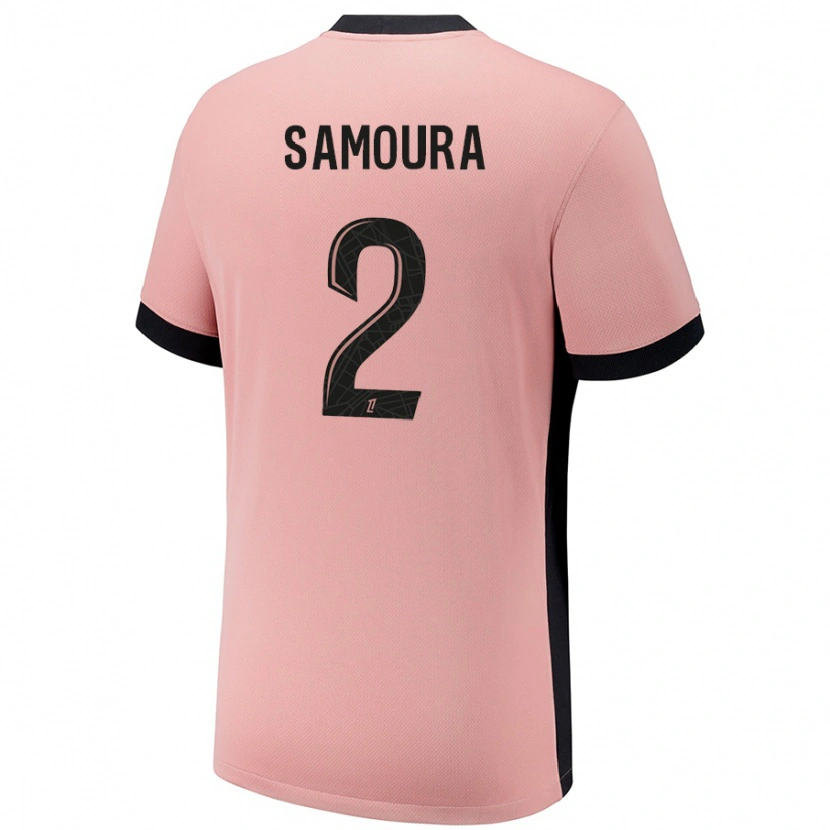 Danxen Män Thiniba Samoura #2 Rost Rosa Tredjesatsen Matchtröjor 2024/25 Tröjor T-Tröja
