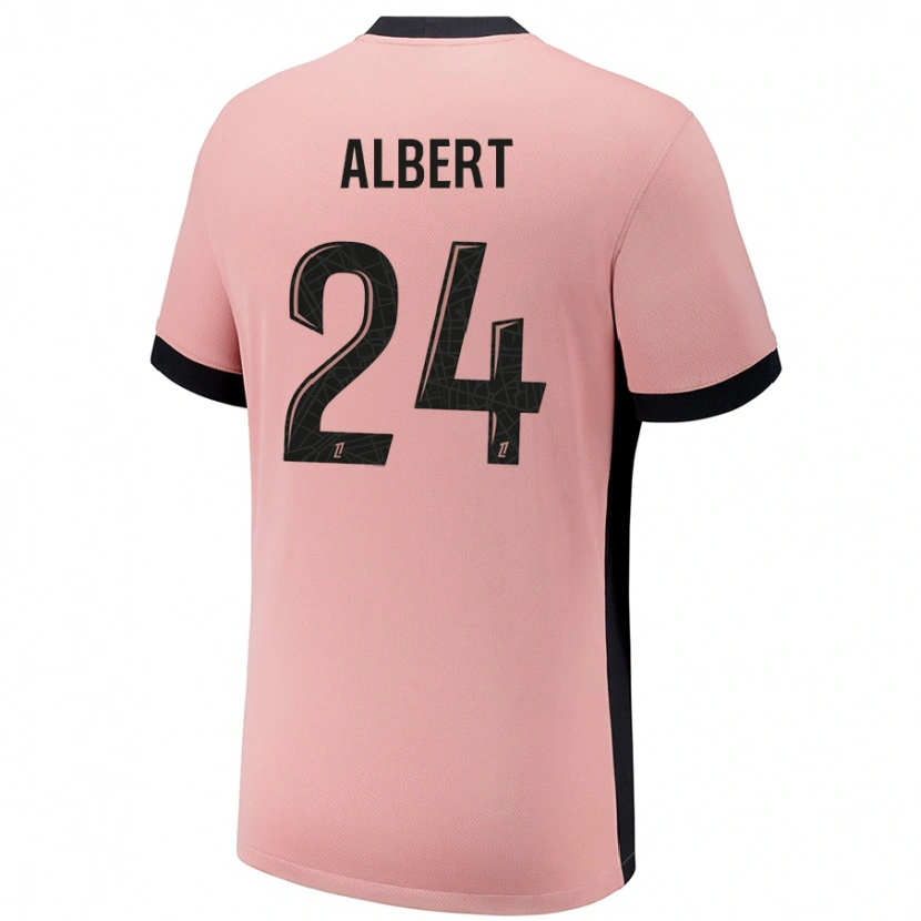 Danxen Män Korbin Albert #24 Rost Rosa Tredjesatsen Matchtröjor 2024/25 Tröjor T-Tröja