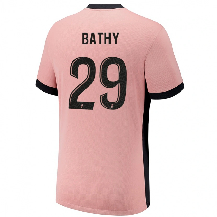 Danxen Män Griedge Mbock Bathy #29 Rost Rosa Tredjesatsen Matchtröjor 2024/25 Tröjor T-Tröja