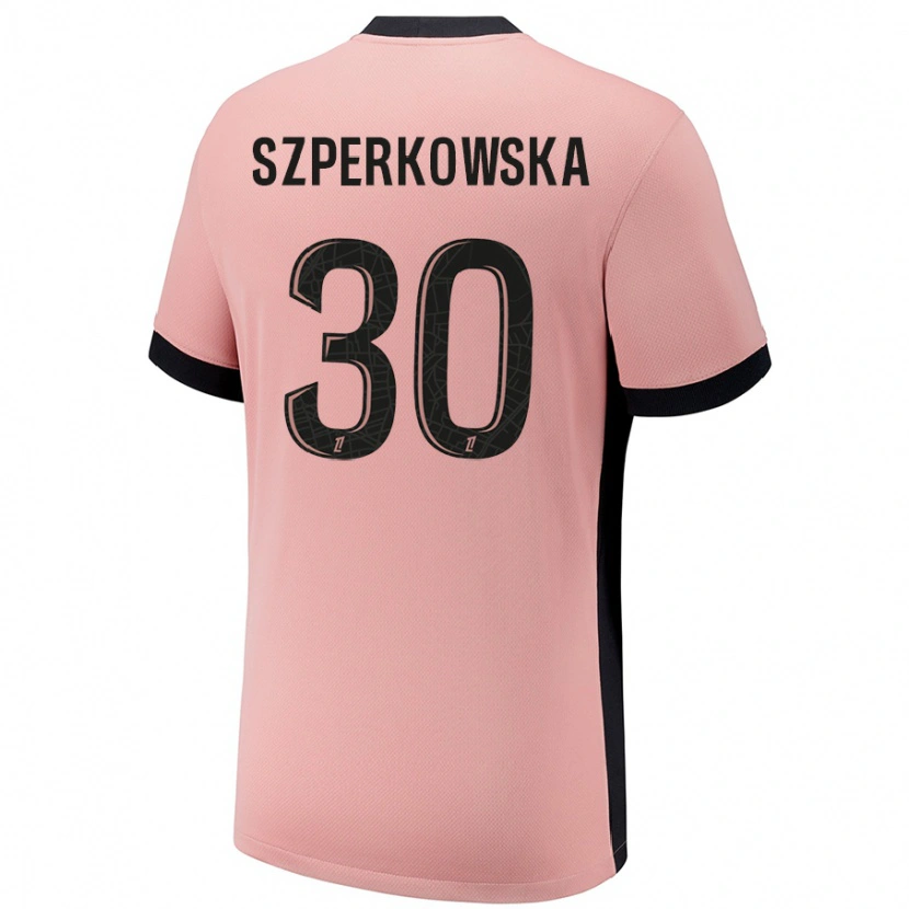 Danxen Män Oliwia Szperkowska #30 Rost Rosa Tredjesatsen Matchtröjor 2024/25 Tröjor T-Tröja