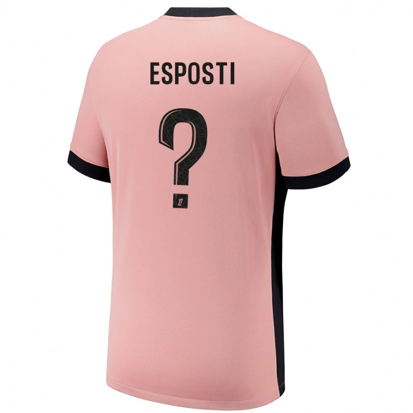 Danxen Män Ines Degli Esposti #0 Rost Rosa Tredjesatsen Matchtröjor 2024/25 Tröjor T-Tröja