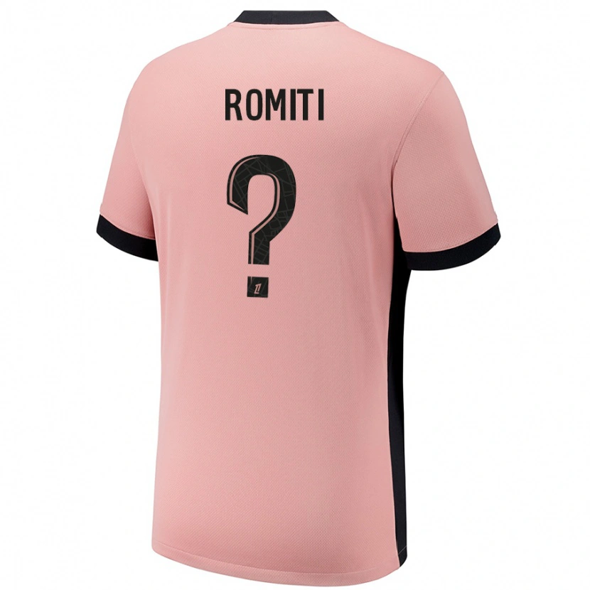 Danxen Män Olivia Romiti #0 Rost Rosa Tredjesatsen Matchtröjor 2024/25 Tröjor T-Tröja
