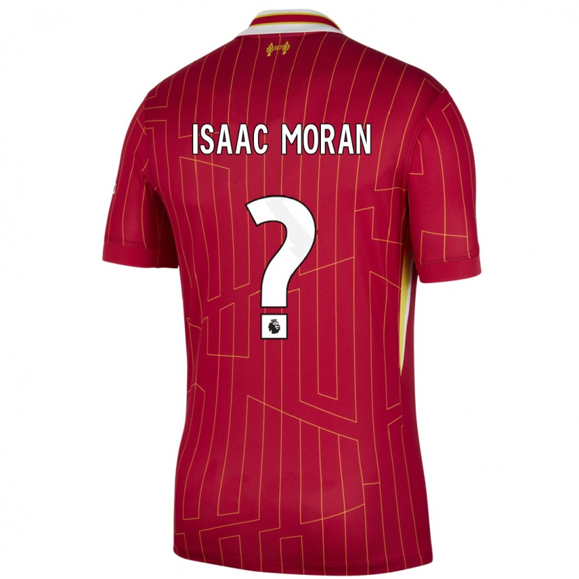 Danxen Kvinnor Isaac Moran #0 Röd Gul Vit Hemmatröja Matchtröjor 2024/25 Tröjor T-Tröja