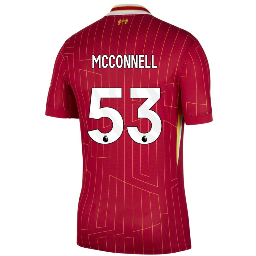 Danxen Kvinnor James Mcconnell #53 Röd Gul Vit Hemmatröja Matchtröjor 2024/25 Tröjor T-Tröja