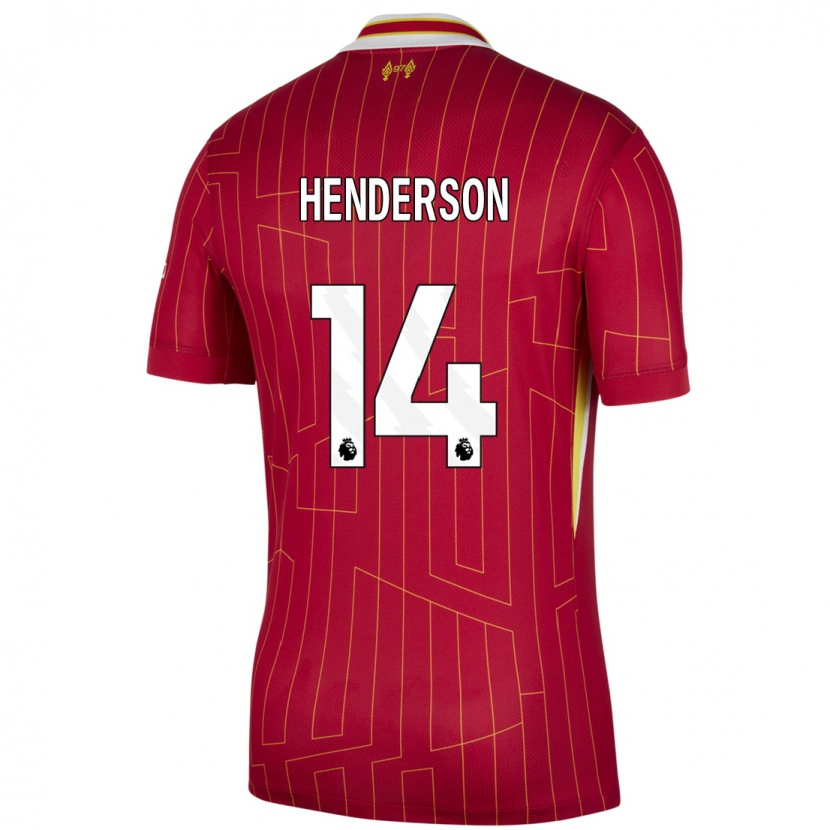 Danxen Kvinnor Henderson #14 Röd Gul Vit Hemmatröja Matchtröjor 2024/25 Tröjor T-Tröja