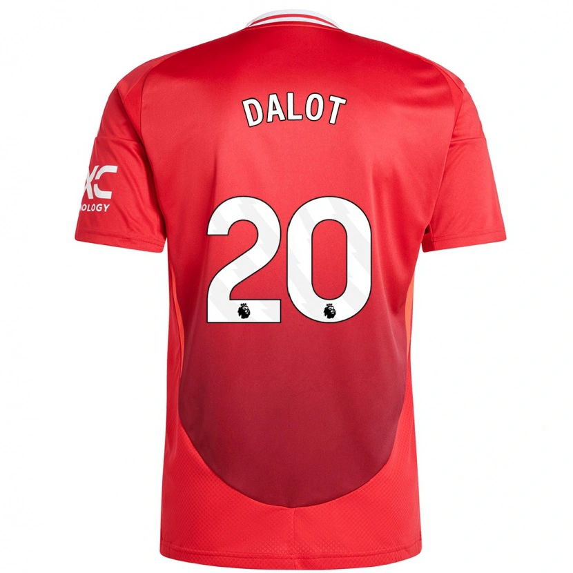 Danxen Kvinnor Diogo Dalot #20 Klarröd Hemmatröja Matchtröjor 2024/25 Tröjor T-Tröja
