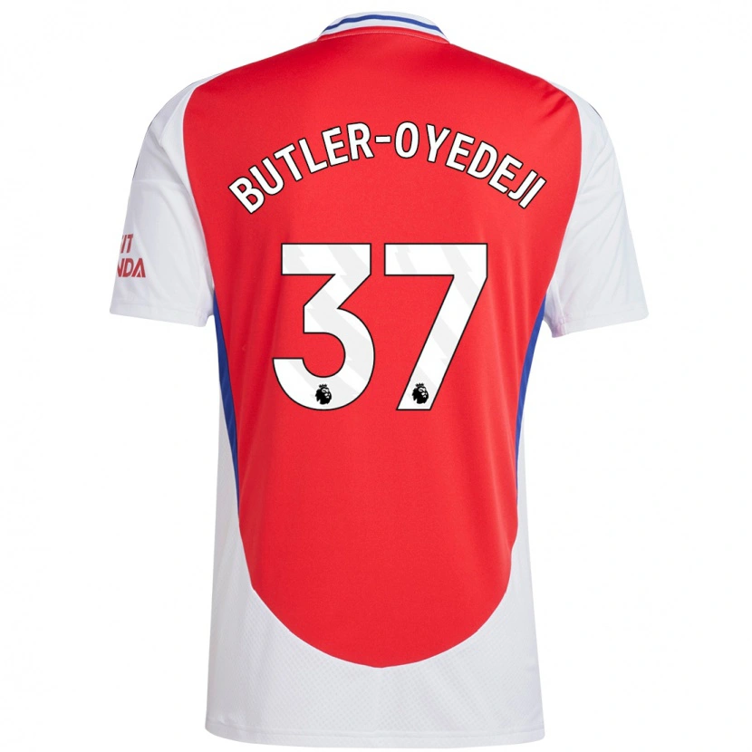 Danxen Kvinnor Nathan Butler-Oyedeji #37 Röd Vit Hemmatröja Matchtröjor 2024/25 Tröjor T-Tröja