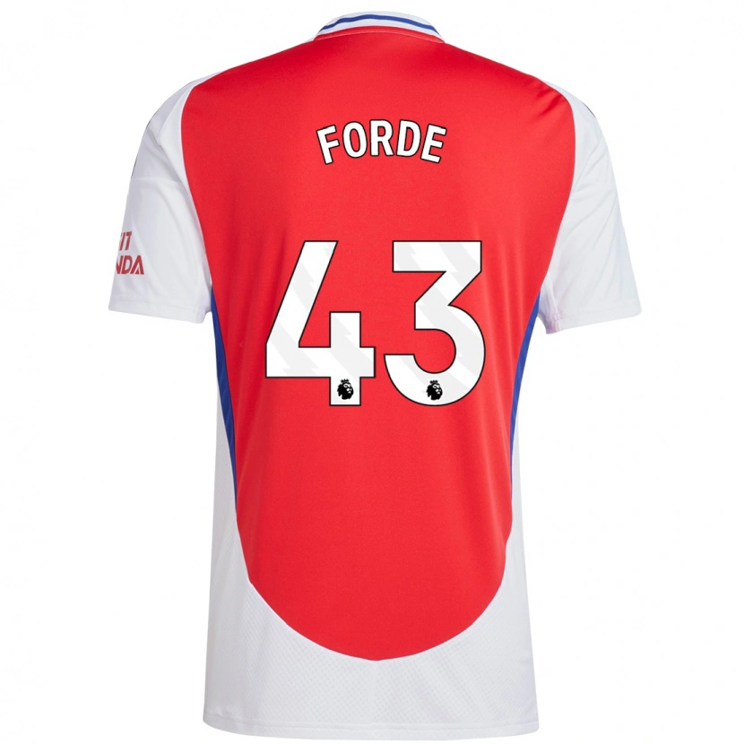 Danxen Kvinnor Romari Forde #43 Röd Vit Hemmatröja Matchtröjor 2024/25 Tröjor T-Tröja