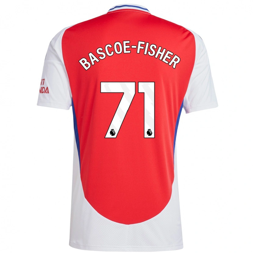 Danxen Kvinnor Jakai Bascoe-Fisher #71 Röd Vit Hemmatröja Matchtröjor 2024/25 Tröjor T-Tröja