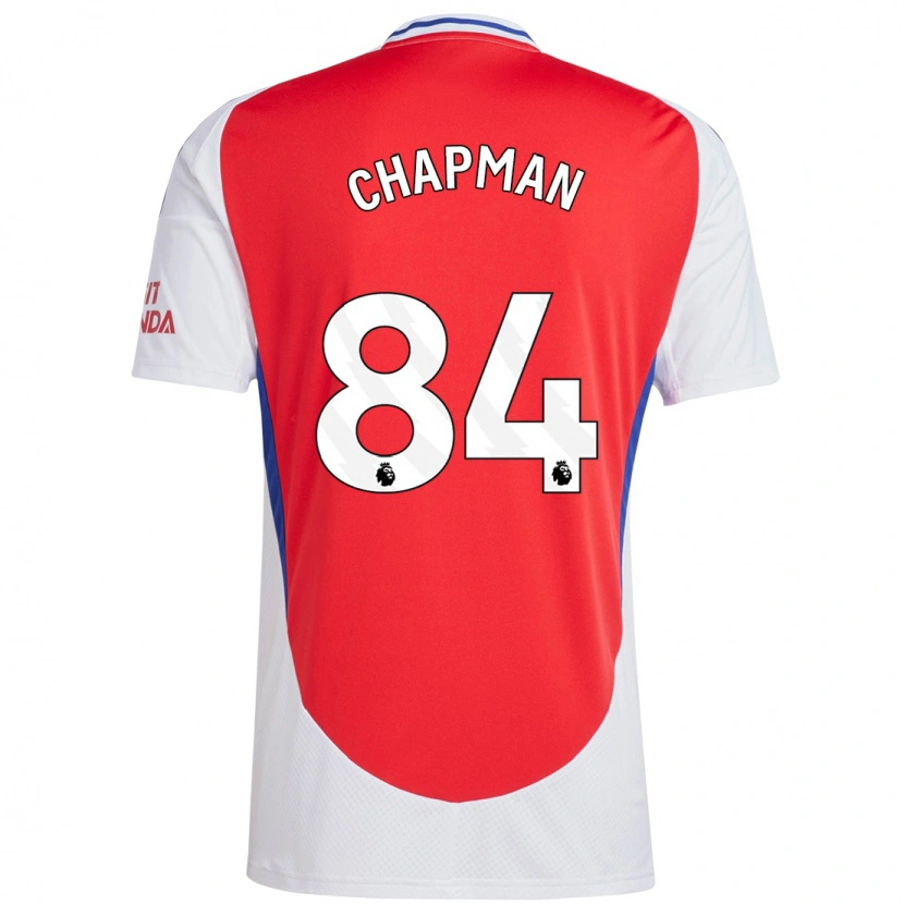 Danxen Kvinnor Samuel Chapman #84 Röd Vit Hemmatröja Matchtröjor 2024/25 Tröjor T-Tröja