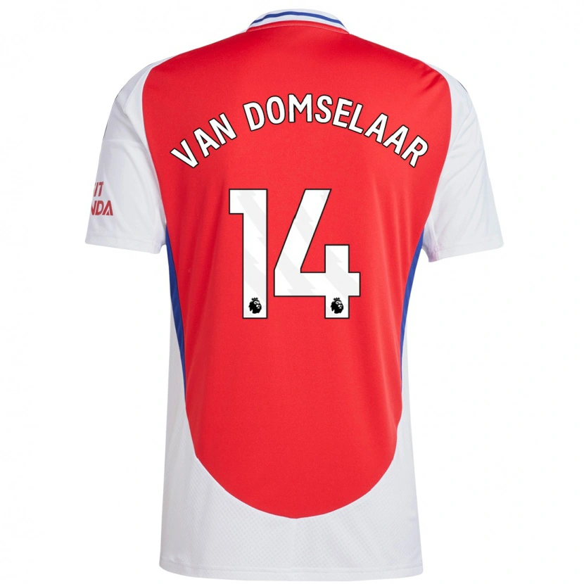 Danxen Kvinnor Daphne Van Domselaar #14 Röd Vit Hemmatröja Matchtröjor 2024/25 Tröjor T-Tröja