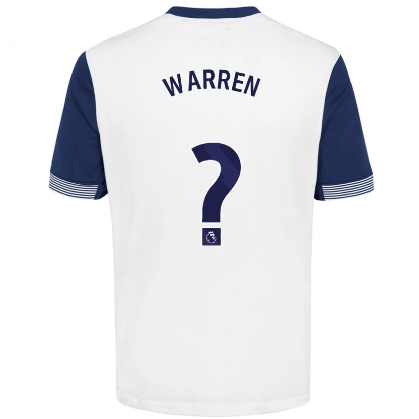 Danxen Kvinnor Charlie Warren #0 Vit Blå Hemmatröja Matchtröjor 2024/25 Tröjor T-Tröja