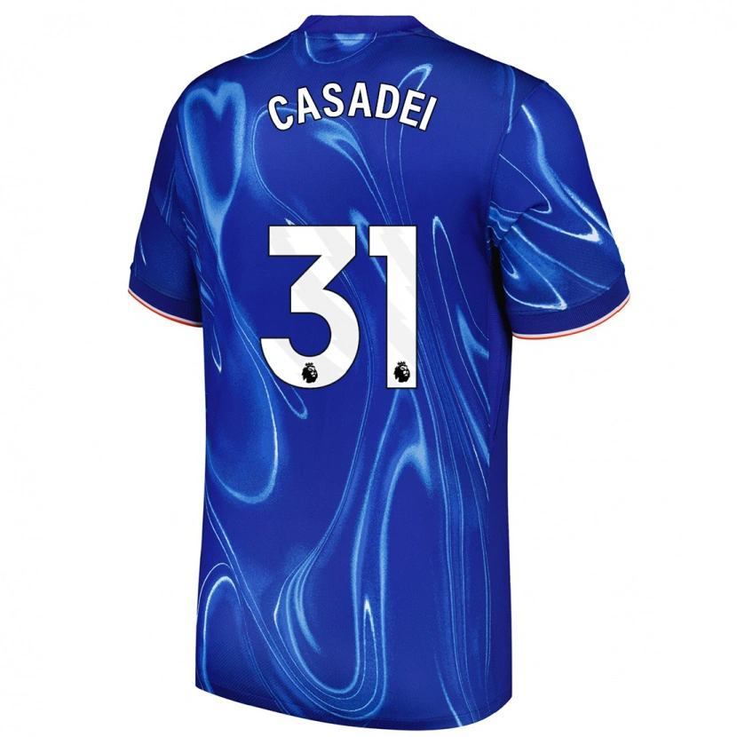 Danxen Kvinnor Cesare Casadei #31 Blå Vit Hemmatröja Matchtröjor 2024/25 Tröjor T-Tröja