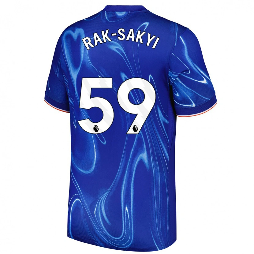 Danxen Kvinnor Sam Rak-Sakyi #59 Blå Vit Hemmatröja Matchtröjor 2024/25 Tröjor T-Tröja