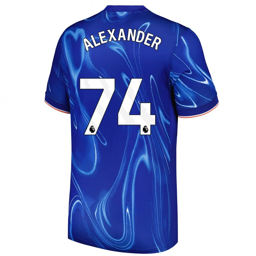 Danxen Kvinnor Reiss-Alexander Russell-Denny #74 Blå Vit Hemmatröja Matchtröjor 2024/25 Tröjor T-Tröja