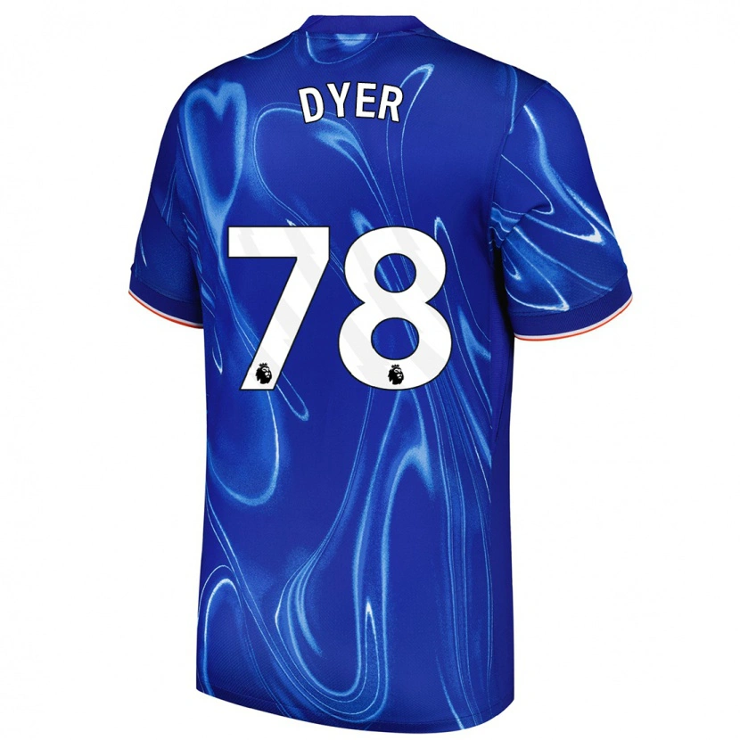 Danxen Kvinnor Kiano Dyer #78 Blå Vit Hemmatröja Matchtröjor 2024/25 Tröjor T-Tröja