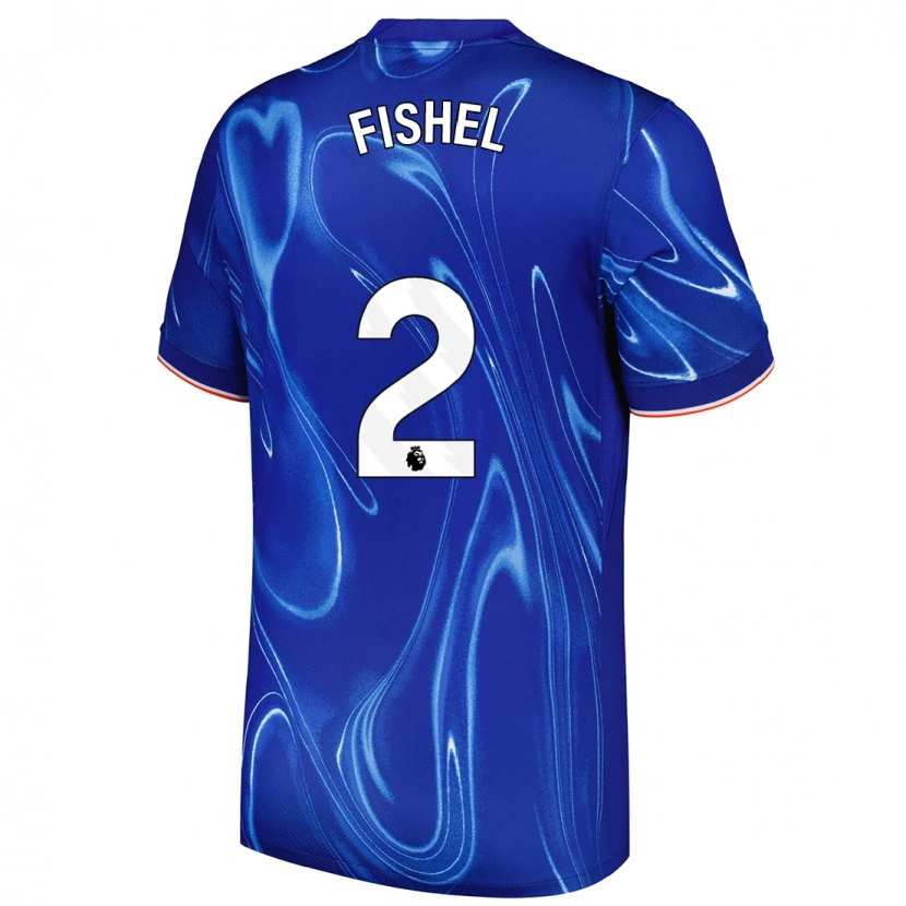 Danxen Kvinnor Mia Fishel #2 Blå Vit Hemmatröja Matchtröjor 2024/25 Tröjor T-Tröja
