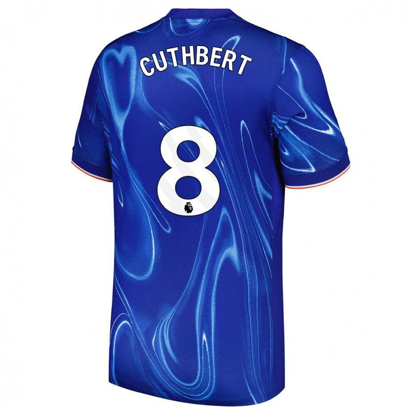 Danxen Kvinnor Erin Cuthbert #8 Blå Vit Hemmatröja Matchtröjor 2024/25 Tröjor T-Tröja
