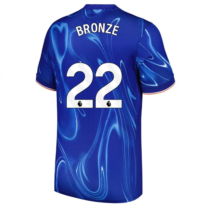 Danxen Kvinnor Lucy Bronze #22 Blå Vit Hemmatröja Matchtröjor 2024/25 Tröjor T-Tröja