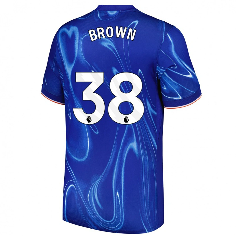 Danxen Kvinnor Cerys Brown #38 Blå Vit Hemmatröja Matchtröjor 2024/25 Tröjor T-Tröja