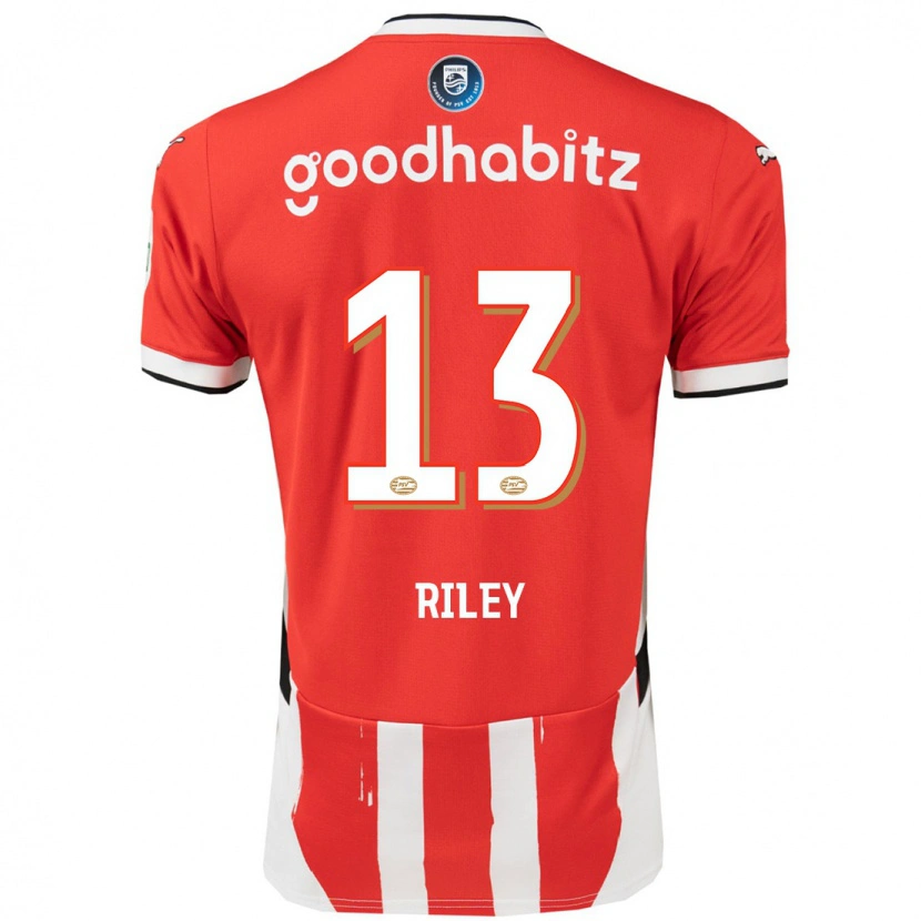 Danxen Kvinnor Indiah-Paige Riley #13 Röd Vit Hemmatröja Matchtröjor 2024/25 Tröjor T-Tröja