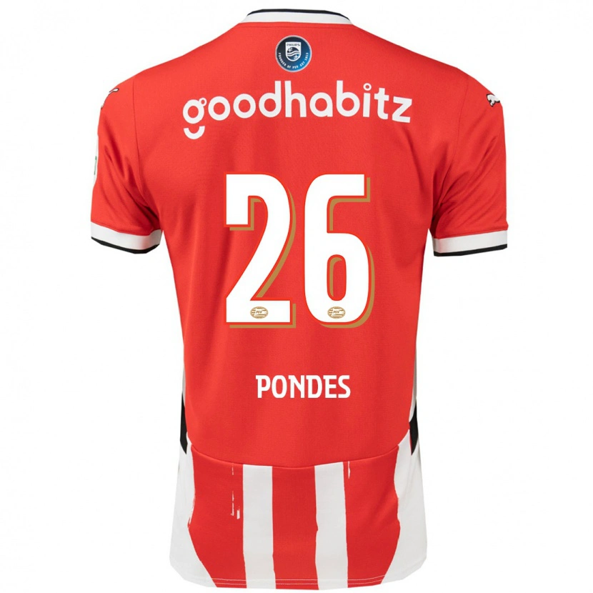 Danxen Kvinnor Moon Pondes #26 Röd Vit Hemmatröja Matchtröjor 2024/25 Tröjor T-Tröja