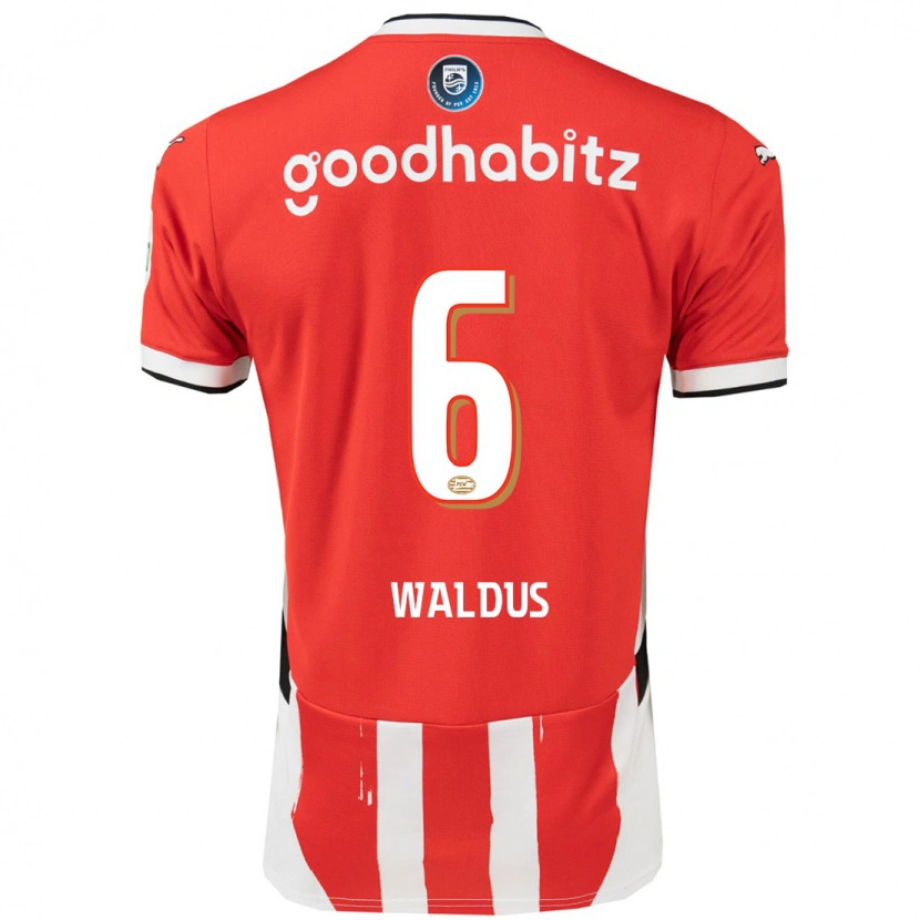 Danxen Kvinnor Maruschka Waldus #6 Röd Vit Hemmatröja Matchtröjor 2024/25 Tröjor T-Tröja
