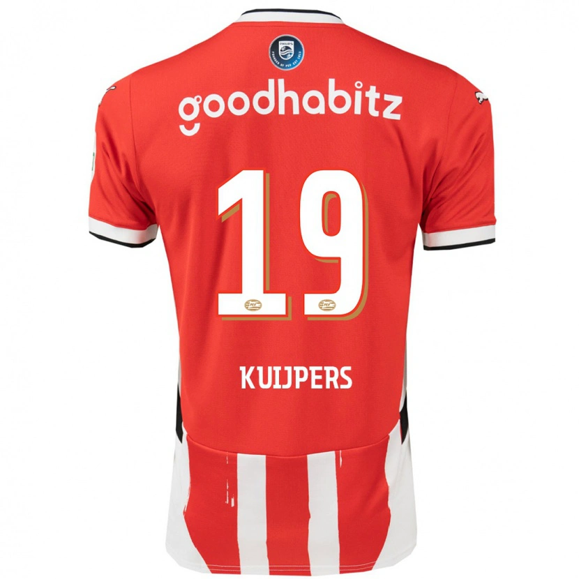 Danxen Kvinnor Jeslynn Kuijpers #19 Röd Vit Hemmatröja Matchtröjor 2024/25 Tröjor T-Tröja