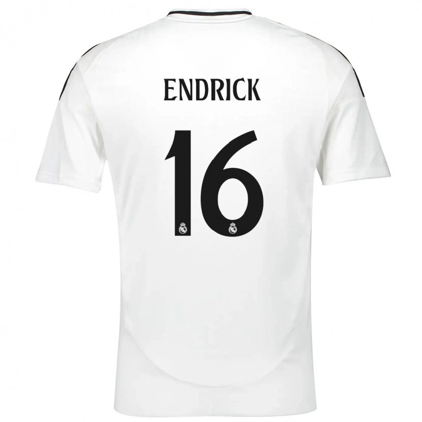 Danxen Kvinnor Endrick #16 Vit Hemmatröja Matchtröjor 2024/25 Tröjor T-Tröja