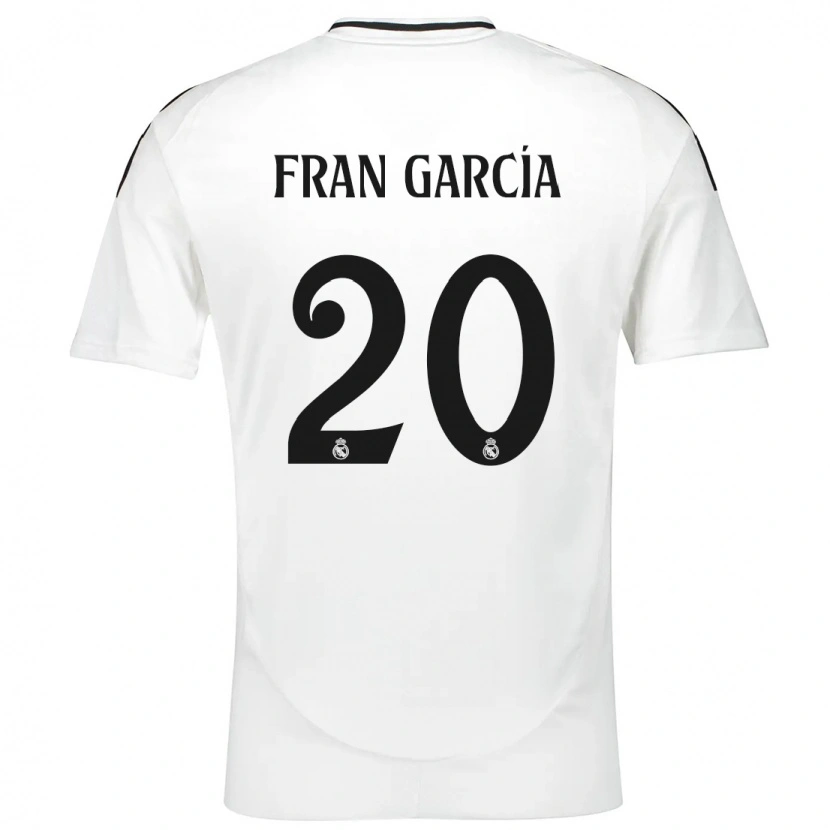Danxen Kvinnor Fran García #20 Vit Hemmatröja Matchtröjor 2024/25 Tröjor T-Tröja
