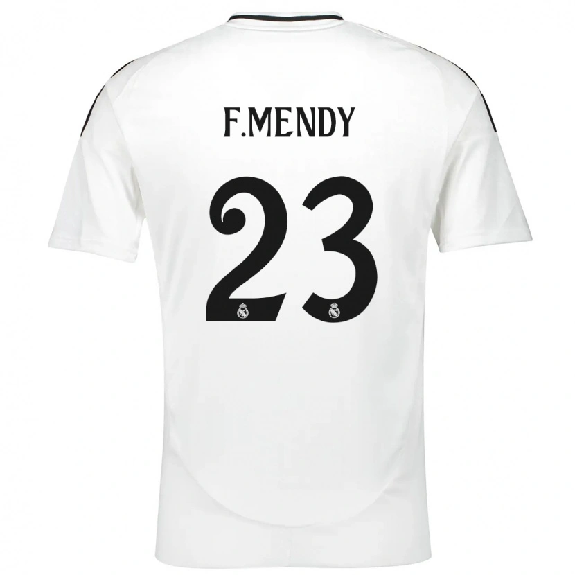 Danxen Kvinnor Ferland Mendy #23 Vit Hemmatröja Matchtröjor 2024/25 Tröjor T-Tröja