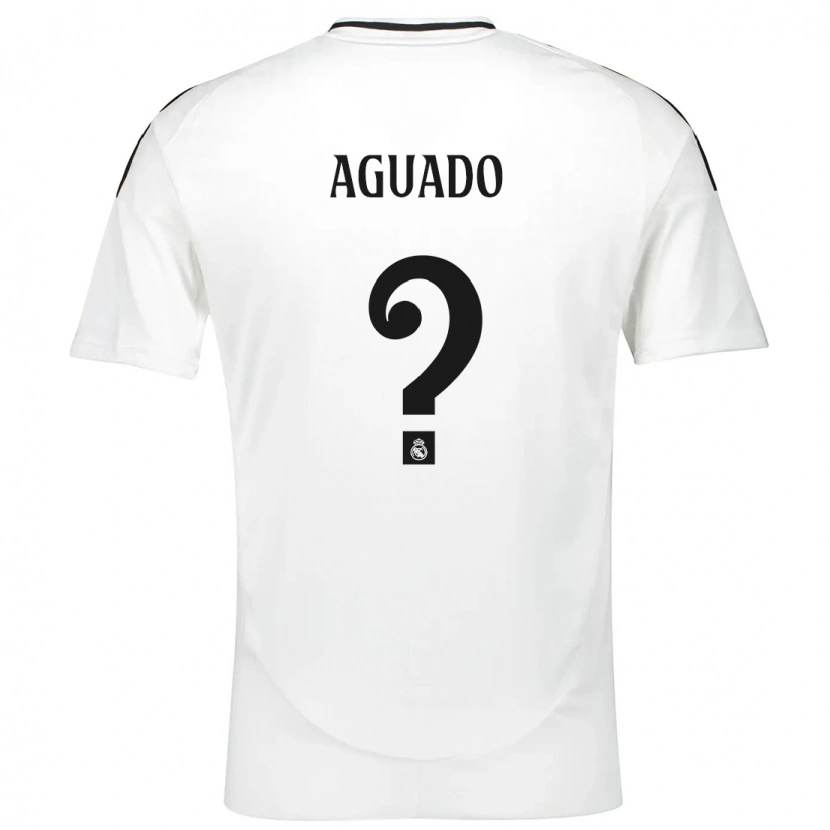 Danxen Kvinnor Diego Aguado #0 Vit Hemmatröja Matchtröjor 2024/25 Tröjor T-Tröja