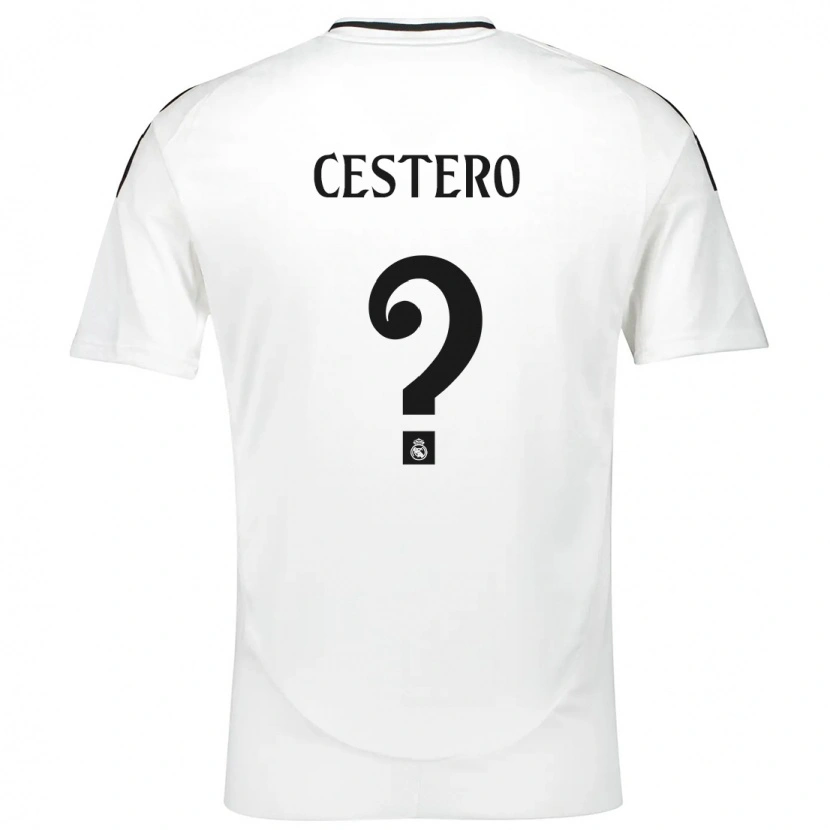 Danxen Kvinnor Jorge Cestero #0 Vit Hemmatröja Matchtröjor 2024/25 Tröjor T-Tröja
