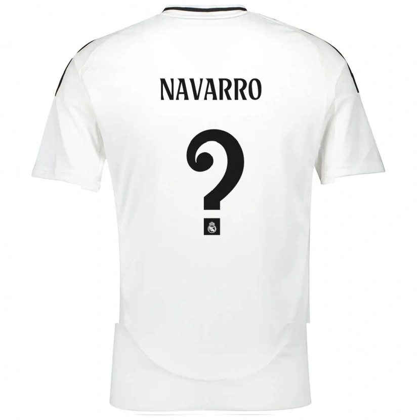 Danxen Kvinnor Gonzalo Navarro #0 Vit Hemmatröja Matchtröjor 2024/25 Tröjor T-Tröja