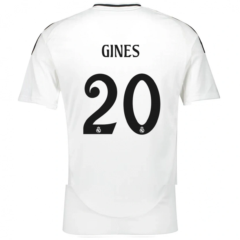 Danxen Kvinnor Álvaro Ginés #20 Vit Hemmatröja Matchtröjor 2024/25 Tröjor T-Tröja