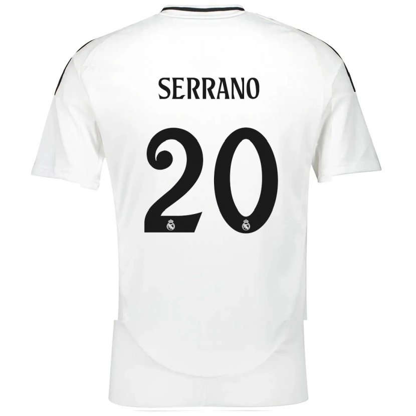 Danxen Kvinnor Manu Serrano #20 Vit Hemmatröja Matchtröjor 2024/25 Tröjor T-Tröja
