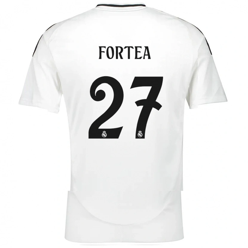 Danxen Kvinnor Jesús Fortea #27 Vit Hemmatröja Matchtröjor 2024/25 Tröjor T-Tröja