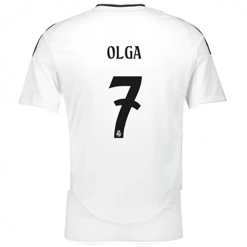 Danxen Kvinnor Olga Carmona #7 Vit Hemmatröja Matchtröjor 2024/25 Tröjor T-Tröja
