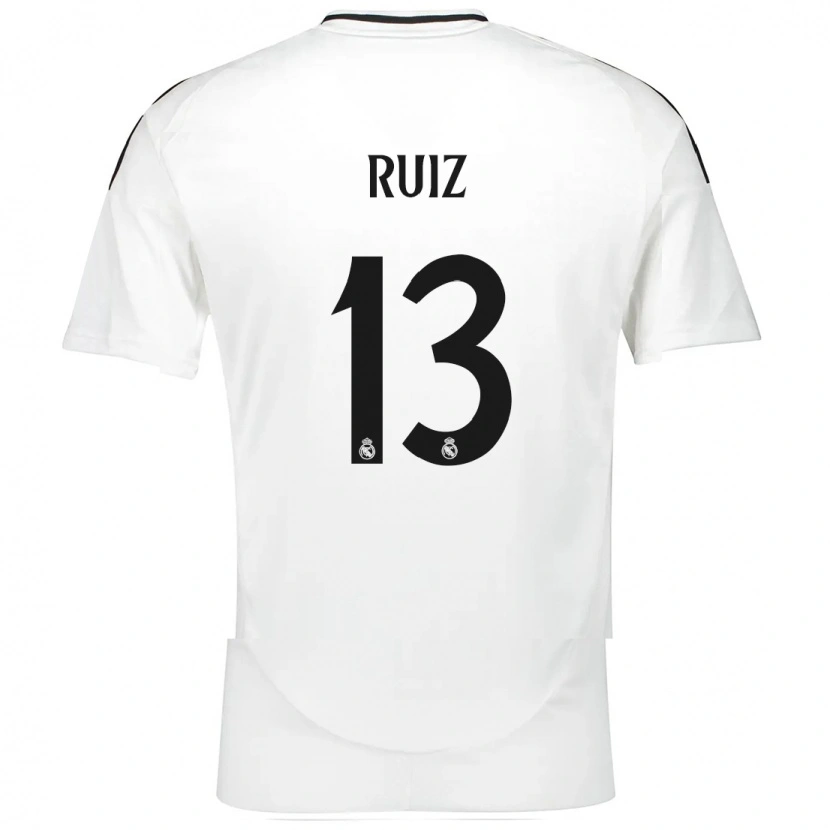 Danxen Kvinnor Guillermo Ruiz #13 Vit Hemmatröja Matchtröjor 2024/25 Tröjor T-Tröja