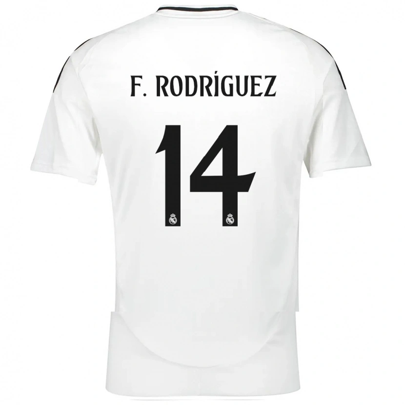 Danxen Kvinnor Fer Rodríguez #14 Vit Hemmatröja Matchtröjor 2024/25 Tröjor T-Tröja