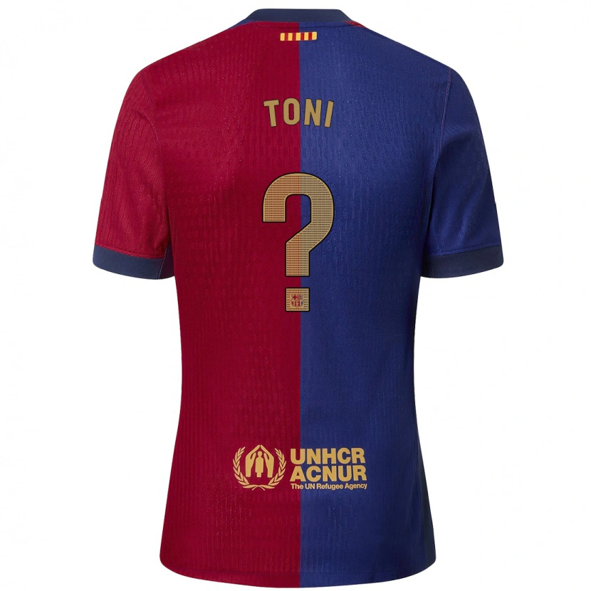 Danxen Kvinnor Toni Fernández #0 Blå Röd Hemmatröja Matchtröjor 2024/25 Tröjor T-Tröja
