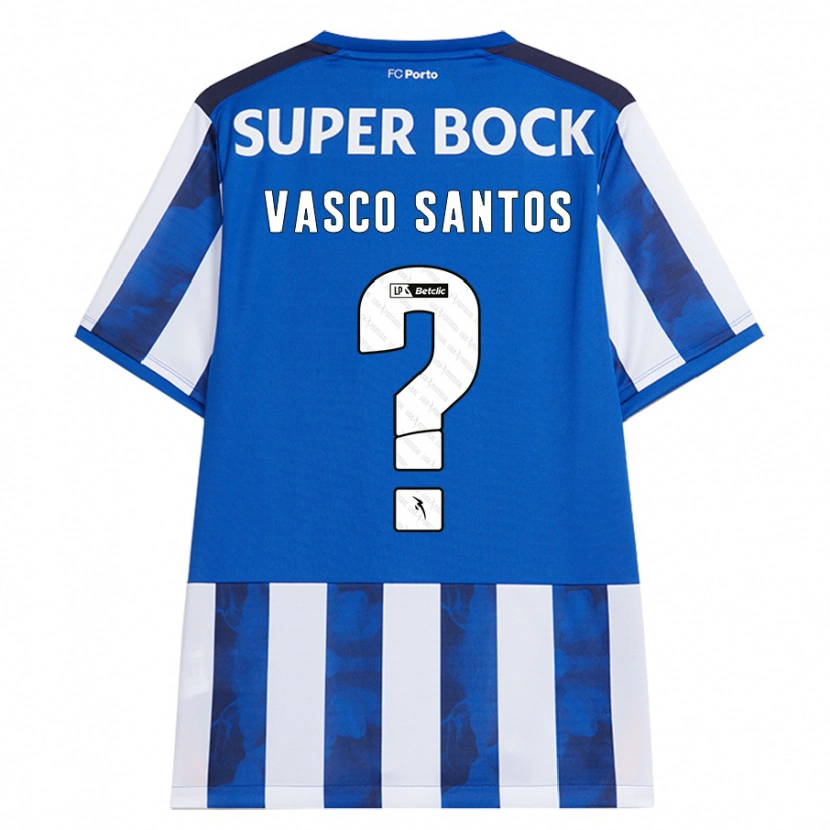 Danxen Kvinnor Vasco Santos #0 Blå Vit Hemmatröja Matchtröjor 2024/25 Tröjor T-Tröja