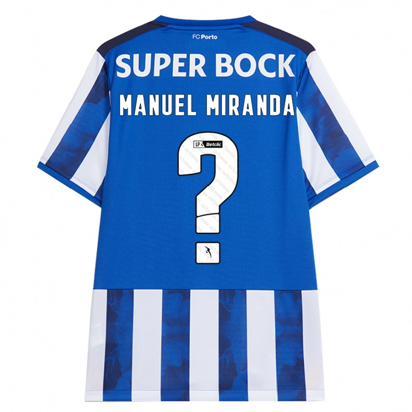 Danxen Kvinnor Manuel Miranda #0 Blå Vit Hemmatröja Matchtröjor 2024/25 Tröjor T-Tröja