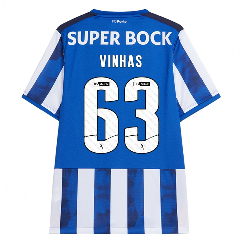 Danxen Kvinnor David Vinhas #63 Blå Vit Hemmatröja Matchtröjor 2024/25 Tröjor T-Tröja