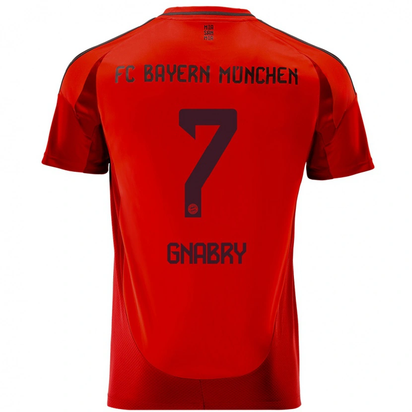 Danxen Kvinnor Serge Gnabry #7 Röd Hemmatröja Matchtröjor 2024/25 Tröjor T-Tröja