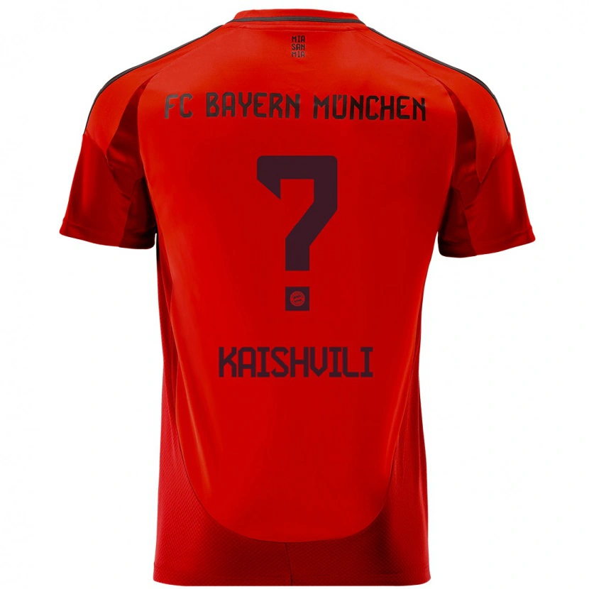 Danxen Kvinnor Jamal Kaishvili #0 Röd Hemmatröja Matchtröjor 2024/25 Tröjor T-Tröja