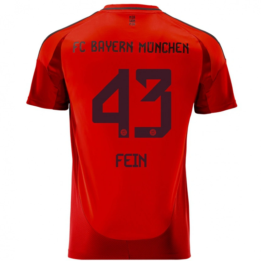 Danxen Kvinnor Adrian Fein #43 Röd Hemmatröja Matchtröjor 2024/25 Tröjor T-Tröja