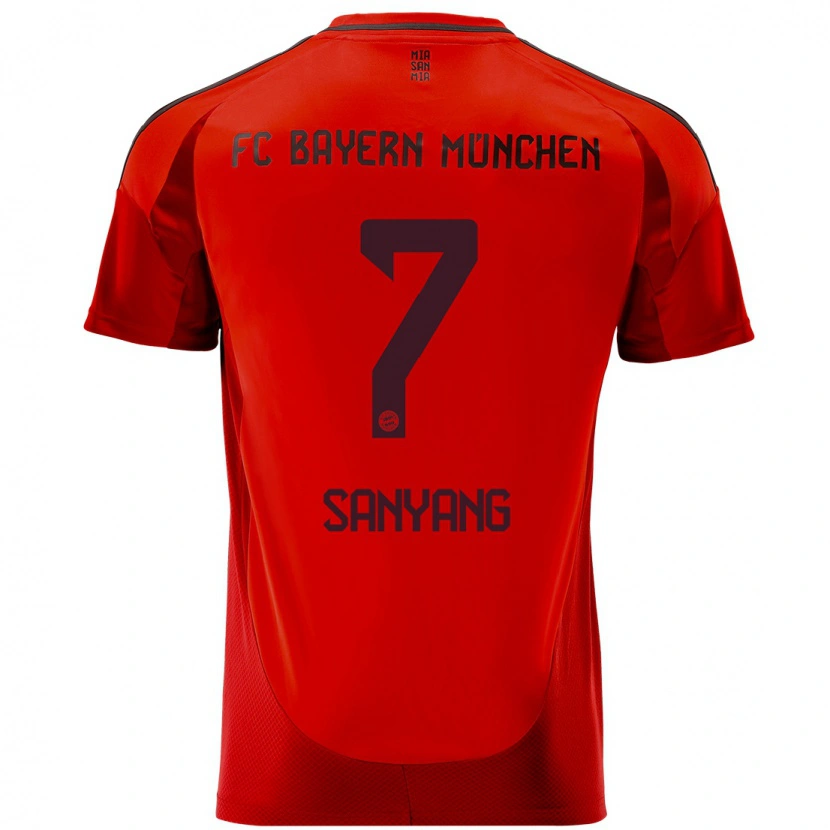 Danxen Kvinnor Mamin Sanyang #7 Röd Hemmatröja Matchtröjor 2024/25 Tröjor T-Tröja